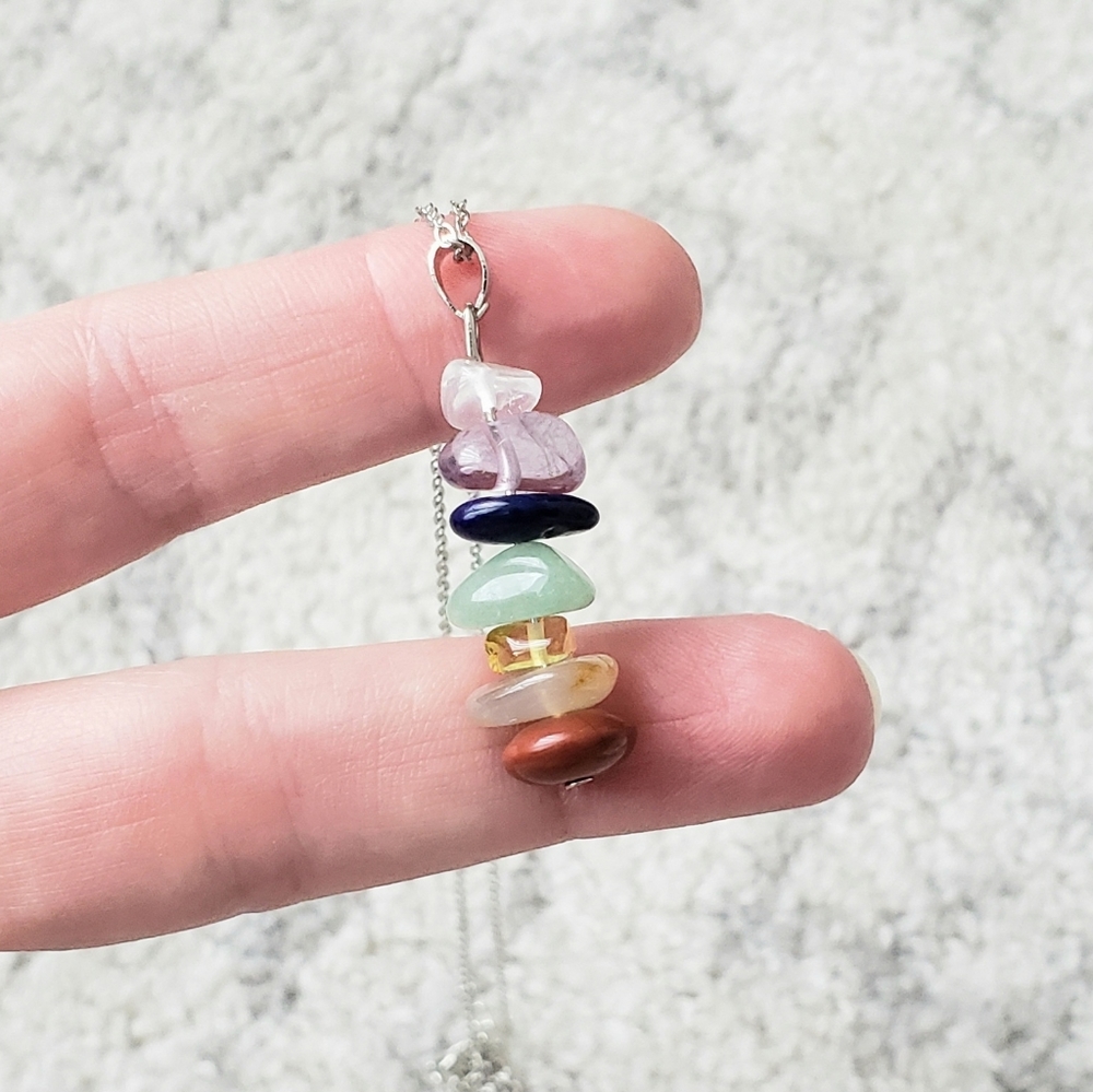 LAST ONE! Natural stone chakra necklace - Picture 5 of 5